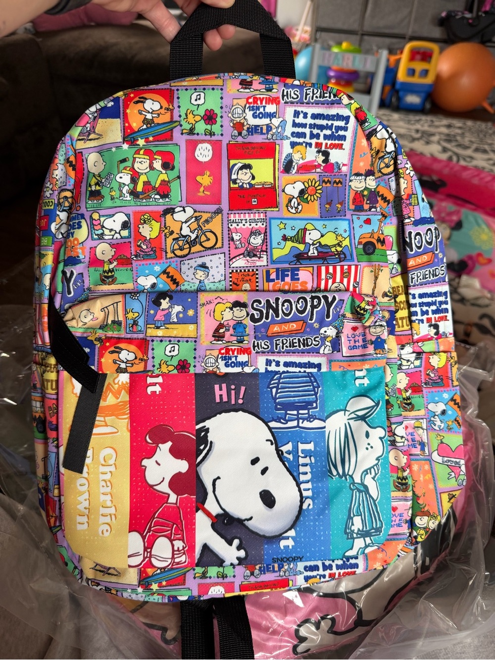 Snoopy Peanuts Patchwork Backpack - Multi-Color